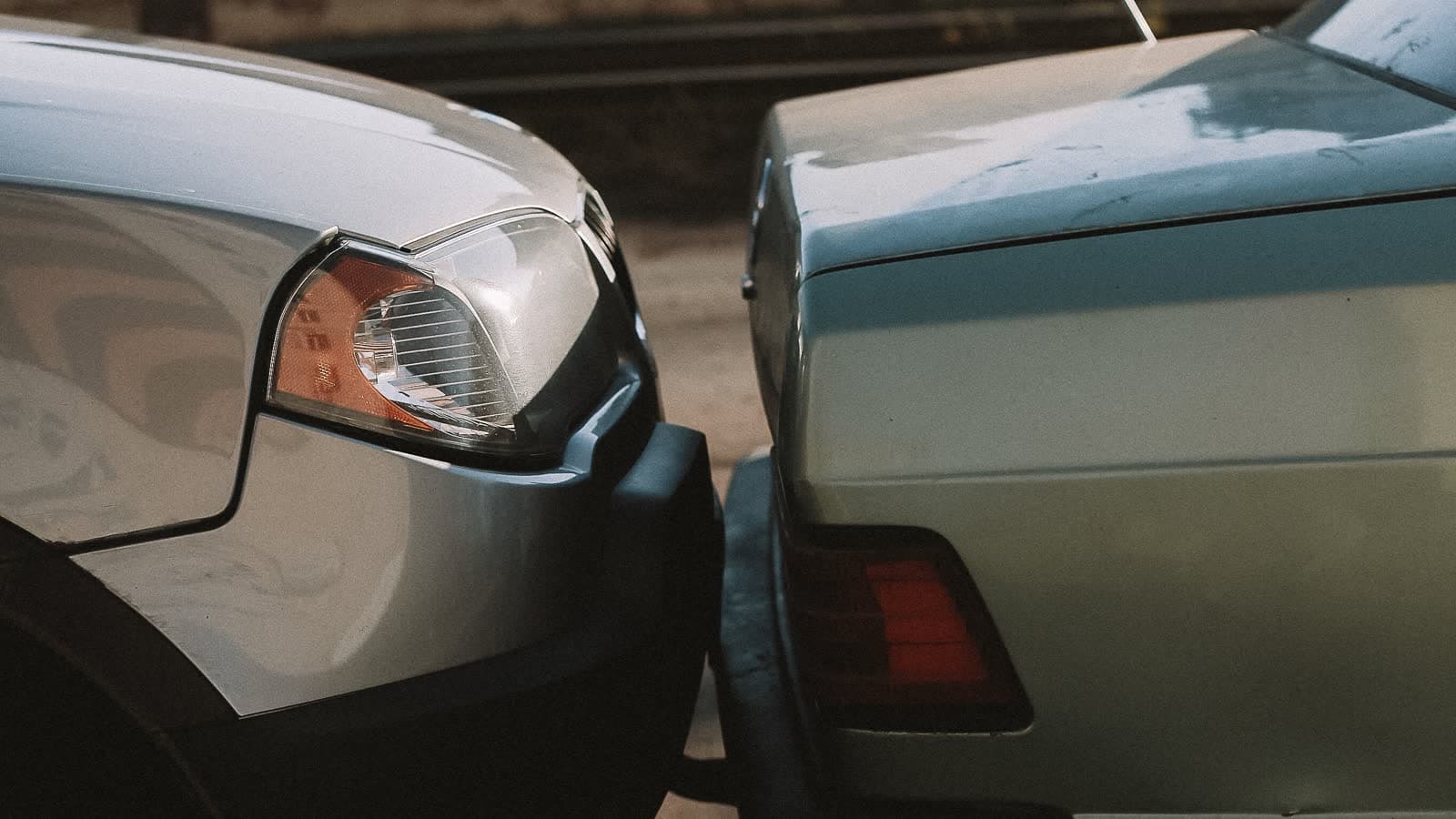 Vehículo tras un siniestro vial